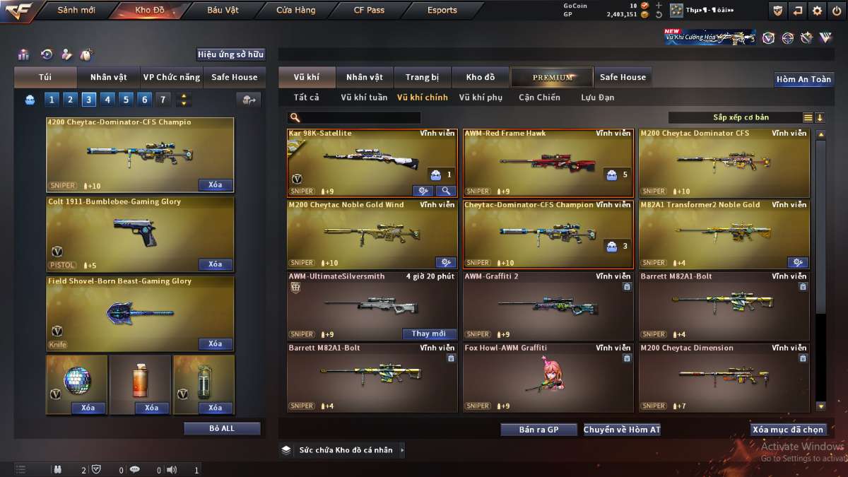 shop acc cf uy tin gia re